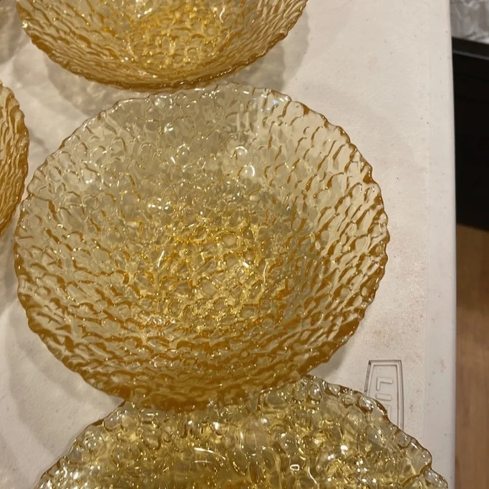 Dapple Amber Glass Dishes - Picture 3 of 5